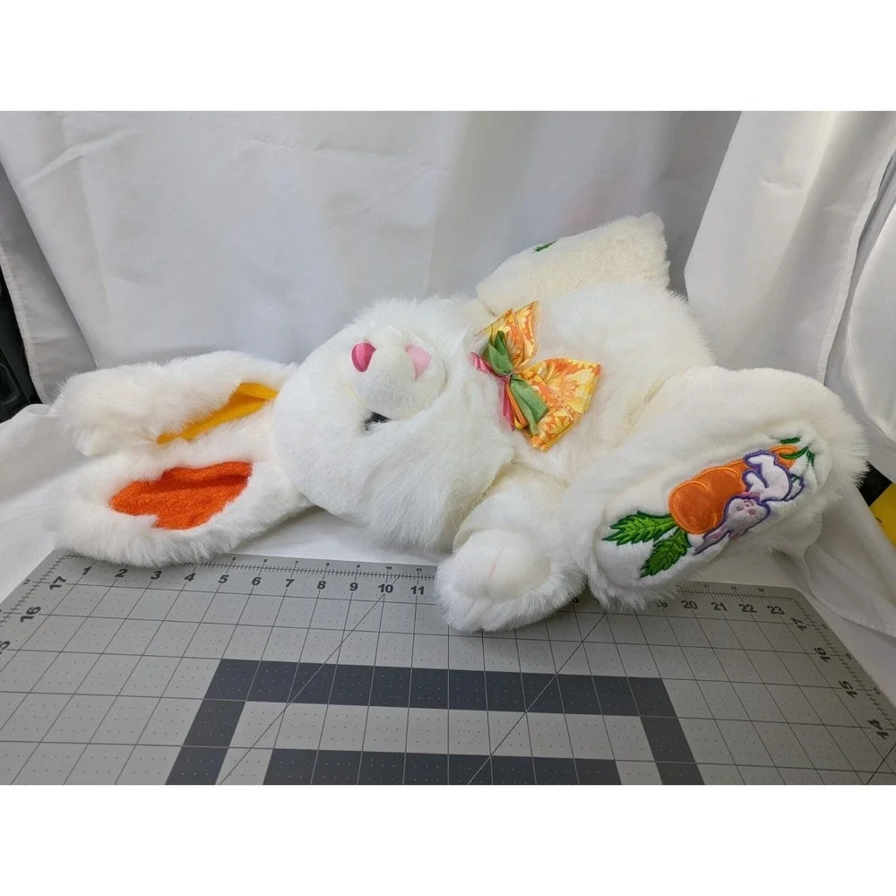 Tb Trading Co Hopster Rabbit Plush‎ Bunny White Orange Flowers 23 Inch Stuffed